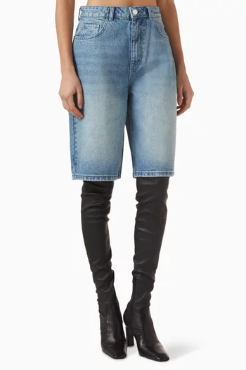 Baggy Bermuda Shorts in Denim