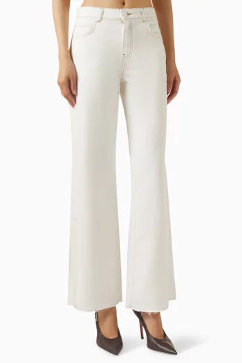 بنطال جينز بقصة ساق واسعة دينم