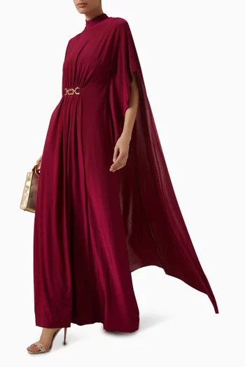 Olessia Cape Dress in Jersey