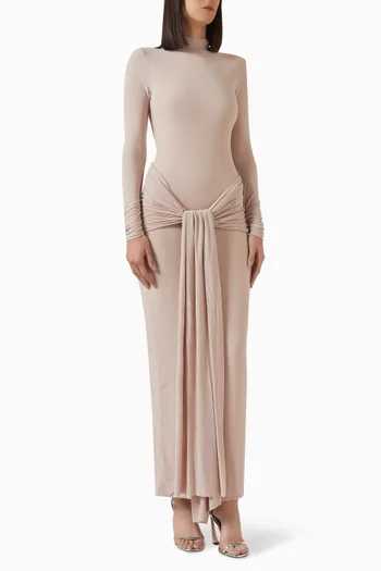 Myra Drape Dress in Jersey