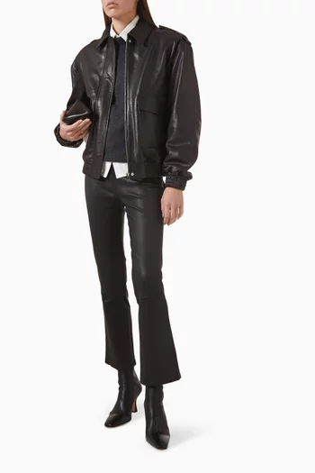 لغينغز زاراجوزا بقصة ساق واسعة جلد