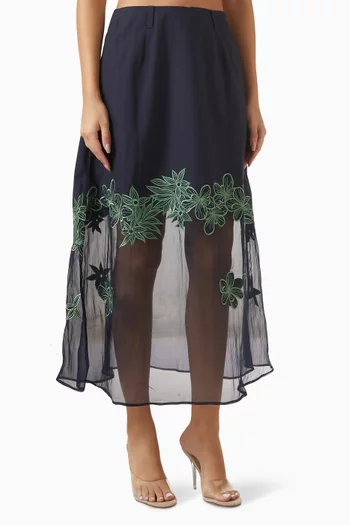 Leora Skirt in Silk-organza