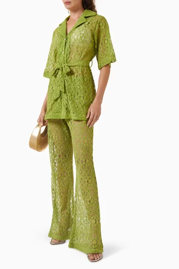 قميص إيلي بحزام دانتيل