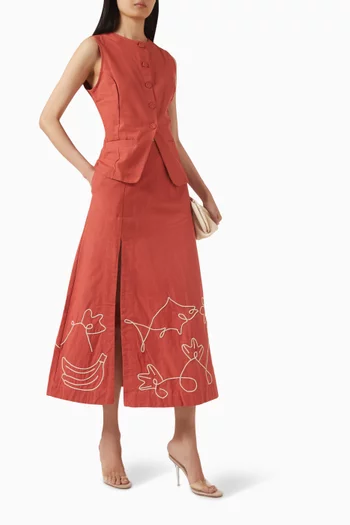 فيست بقصة ضيقة مزيج قطن