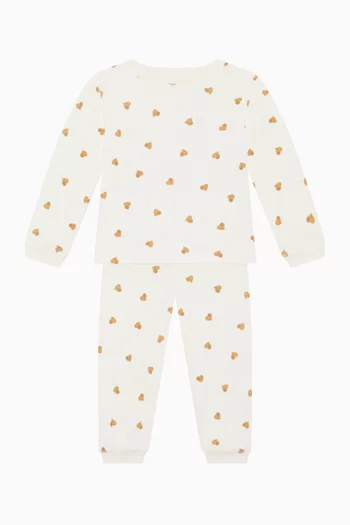 Heart Pyjama Set in Bamboo & Cotton