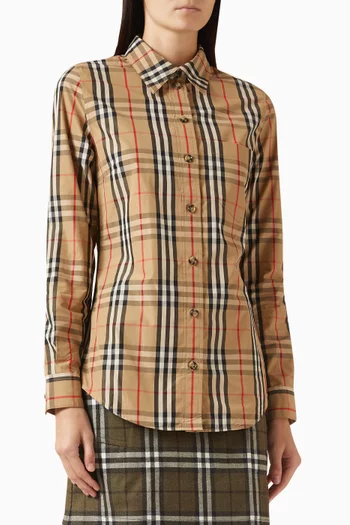 Checked Shirt in Cotton