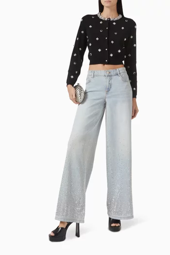 Dollie Embellished Cardigan in Merino Wool