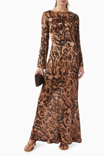 فستان زالي طويل جورجيت