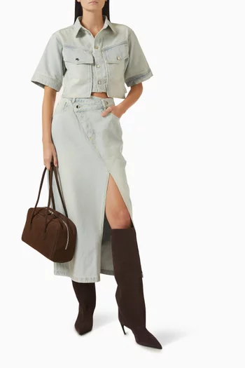 طقم قميص وتنورة سيلفي دينم