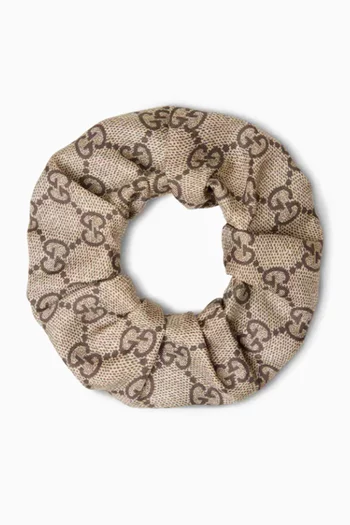 ربطة شعر بنقشة شعار حرفي GG حرير