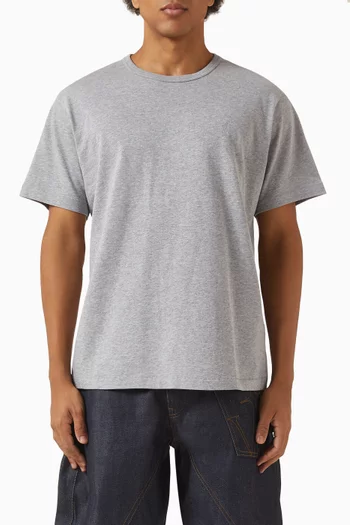 تي شيرت مطرز بمرساة قطن