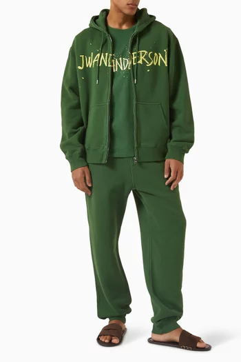 بنطال رياضي بحواف مطاطية قطن