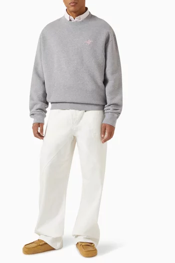 سويت شيرت مزين بمرساة بتصميم أشرطة قطن