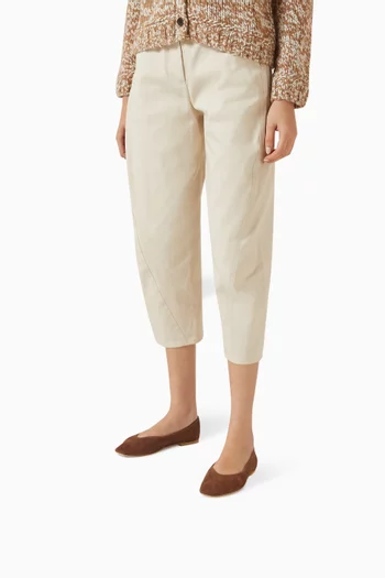 حذاء باليرينا شمواه بكعب مسطح