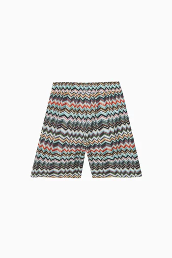 Zig Zag-print Swimshorts