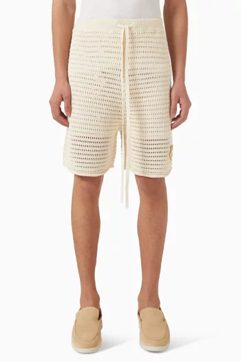 Crochet Flower Shorts in Cotton-blend