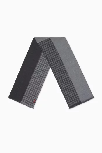 وشاح بنقشة جاكار بشعار GG صوف