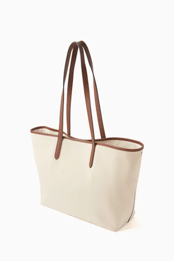 EW Tote Bag in Canvas & Leather