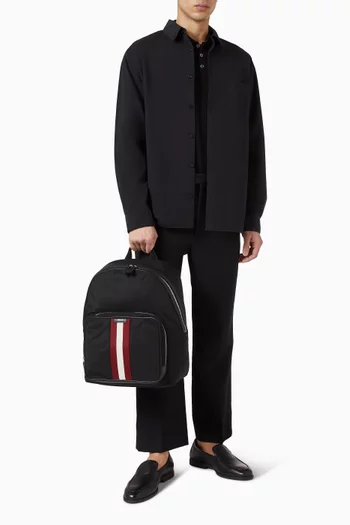 Code Backpack in Nylon & Leather