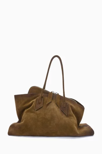 Large La Passeggiata Tote Bag in Suede