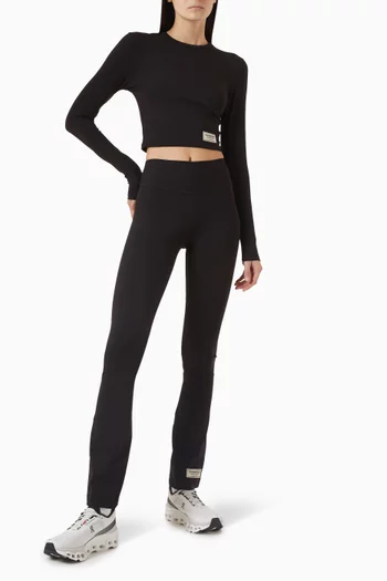 Long-sleeve Cropped Top in Softskin