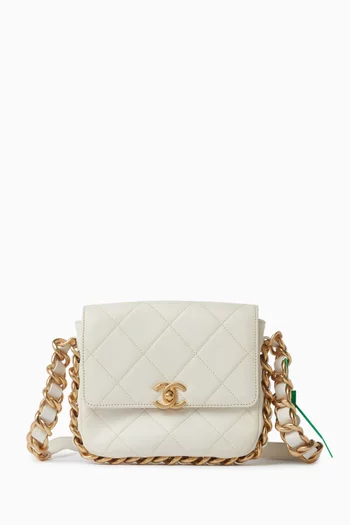 حقيبة بغطاء قلاب مزدوج