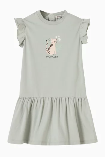 Cat Ruffle T-shirt Dress