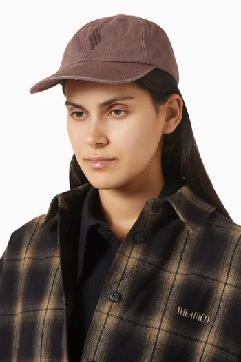 Embroidered Logo Baseball Cap in Cotton