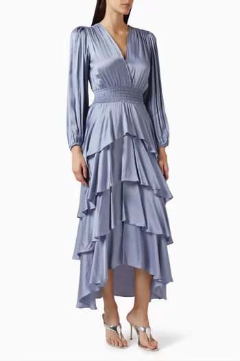 فستان روفينيلو بفتحة رقبة على شكل حرف V‏