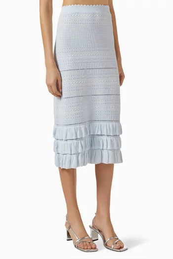 Ruffled Maxi Skirt in Knit
