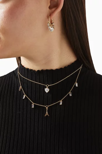 Double-charm Necklace in Brass