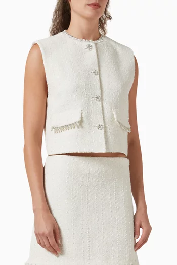 Bead-embellished Jacket in Tweed