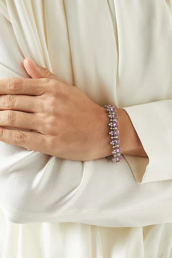 سوار بيجونيا توتي فروتي ذهب أبيض عيار 18