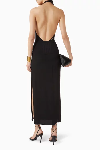Halterneck Dress in Jersey