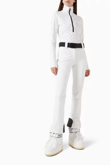 سترة تزلج إكلير مطرزة بالكريستال قماش منسوج