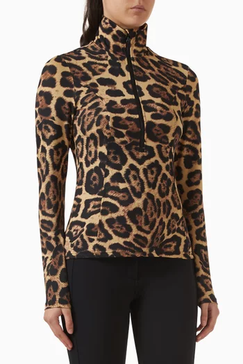 بلوزة تزلج ليونا نسيج باورستريتش متداخل