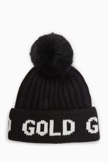 Hodd Pompon Beanie in Knit