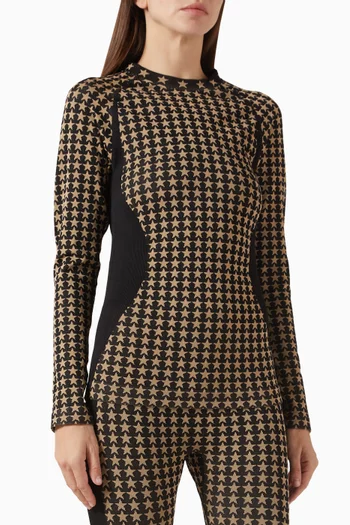 بلوزة ستارليت منسوجة