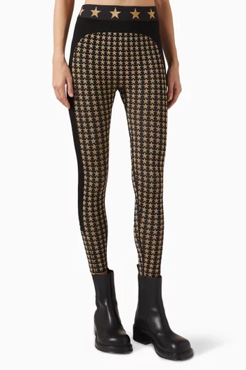 لغينغز سيليست بنقشة نجوم قماش منسوج