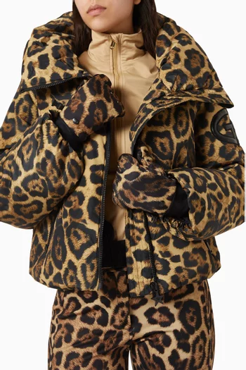 قفازات سوفتي بنقشة جلد الفهد