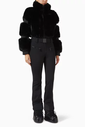 Lieke Ski Suit in Faux Fur