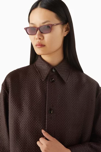 نظارة شمسية بيلي بإطار مستطيل أسيتات