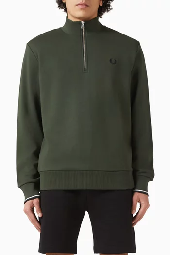 Half Zip Sweatshirt in Cotton