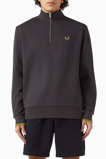 Half Zip Sweatshirt in Cotton