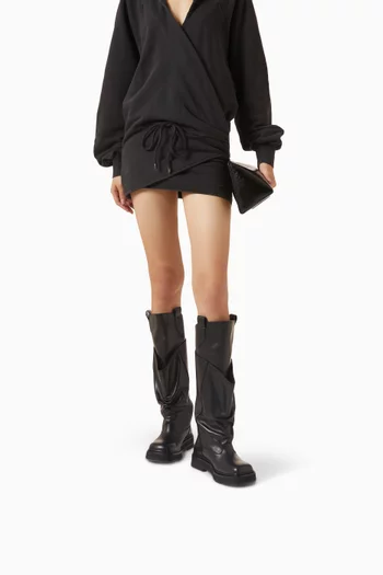 New Robin Passeggiata Combat Boots in Calf Leather