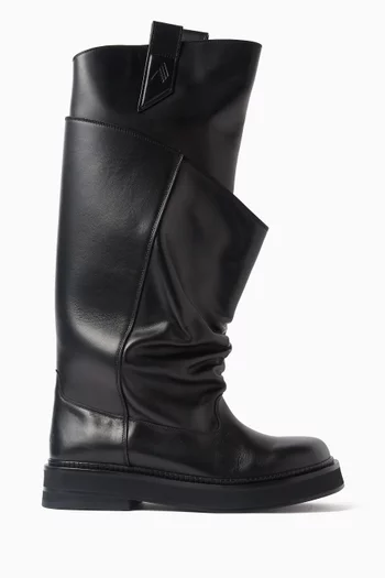 New Robin Passeggiata Combat Boots in Calf Leather