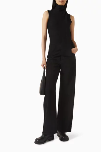 Scarf Knit Sweater in Tissue Cashmere