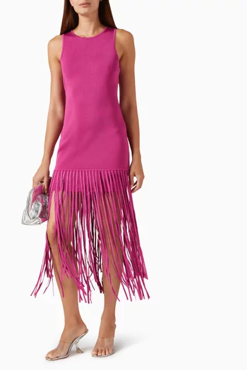 Margaux Fringe Dress in Rayon Blend