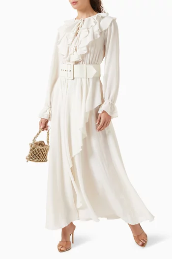 Petra Ruffle Midi Dress