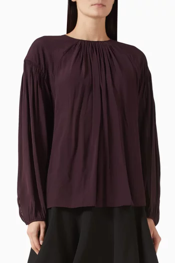 Gathered Blouse in Viscose